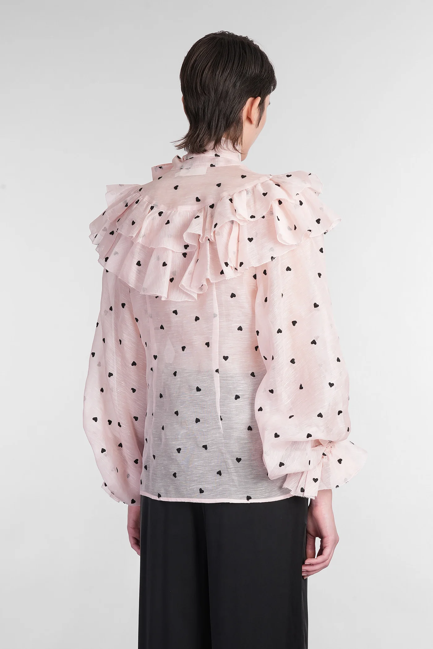 Shirt in rose-pink linen - Image 3