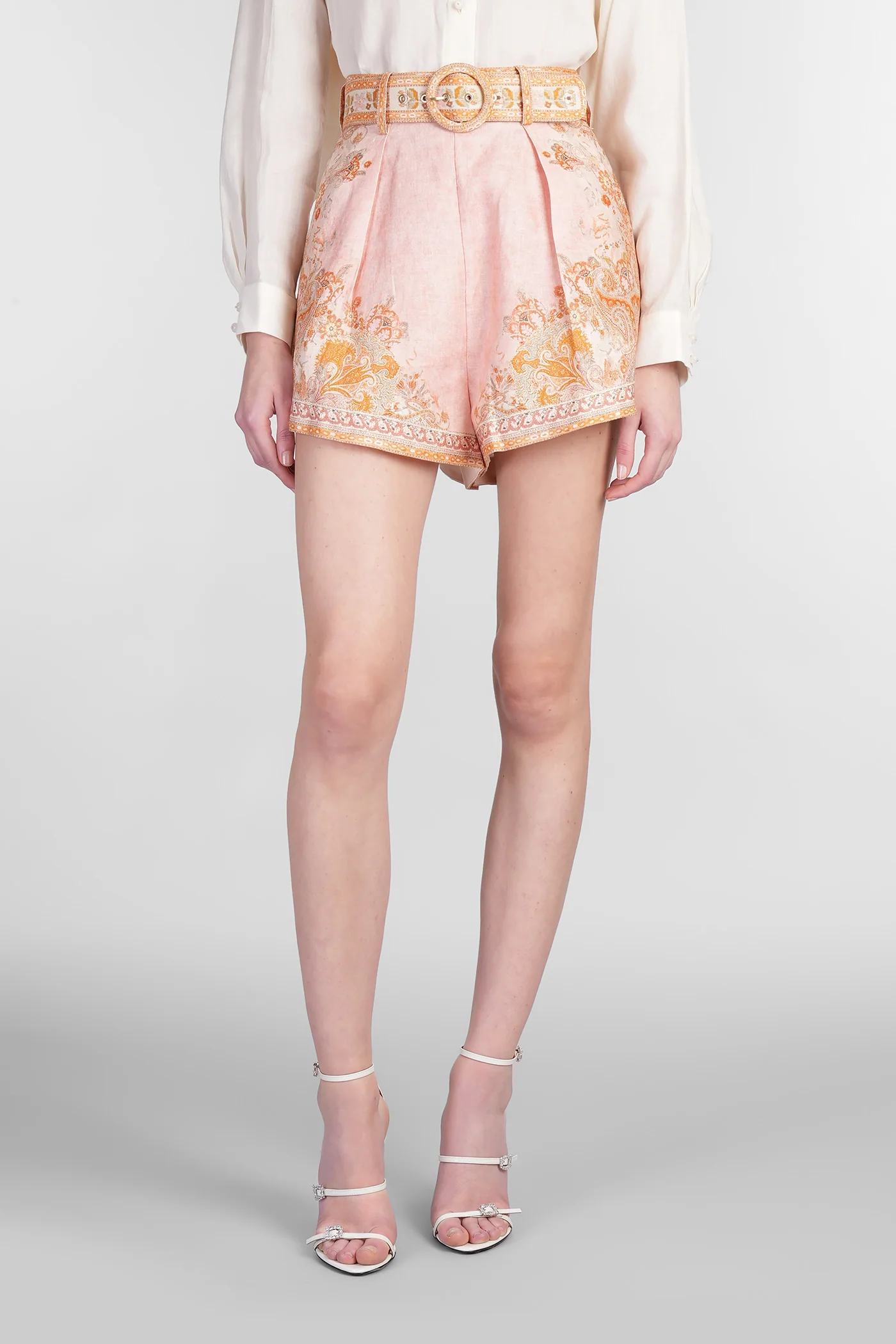 Shorts in multicolor linen