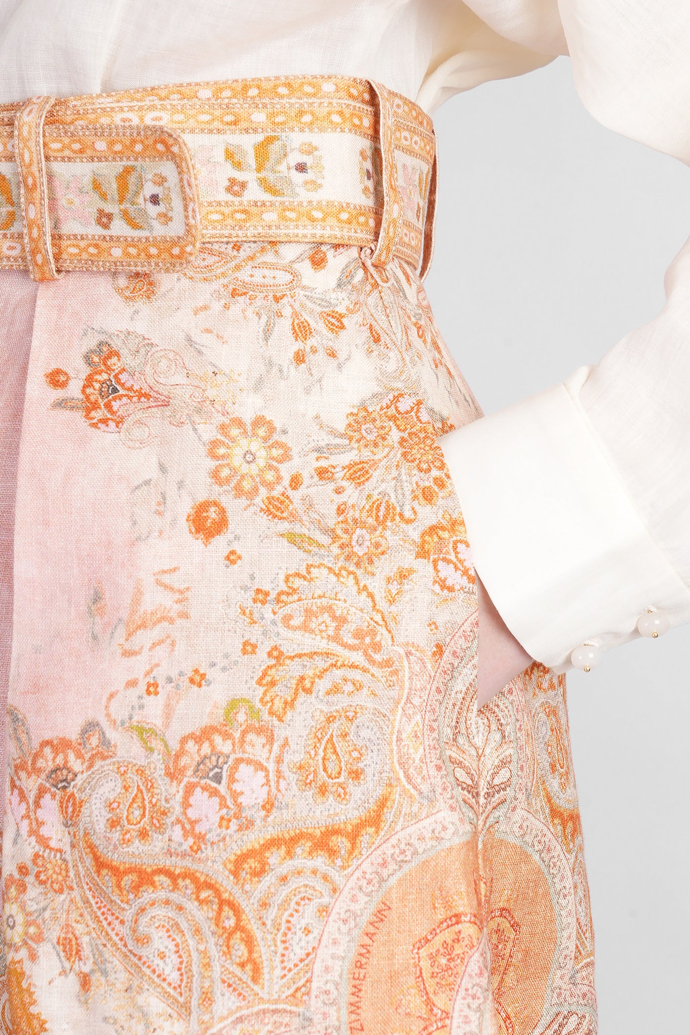 Shorts in multicolor linen - Image 5