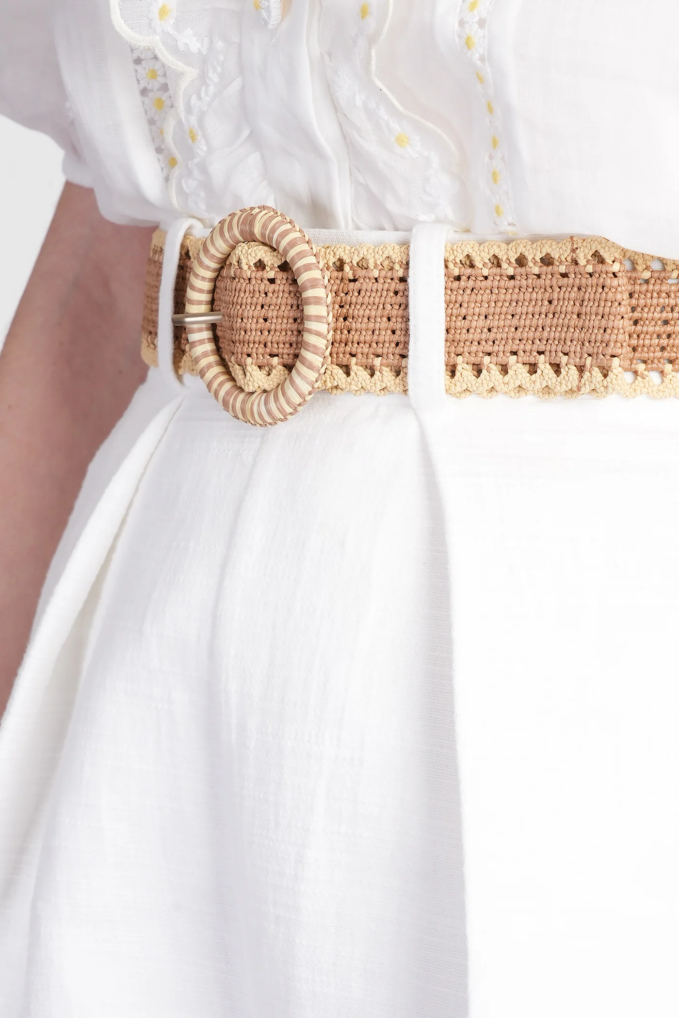 Shorts in white cotton - Image 5