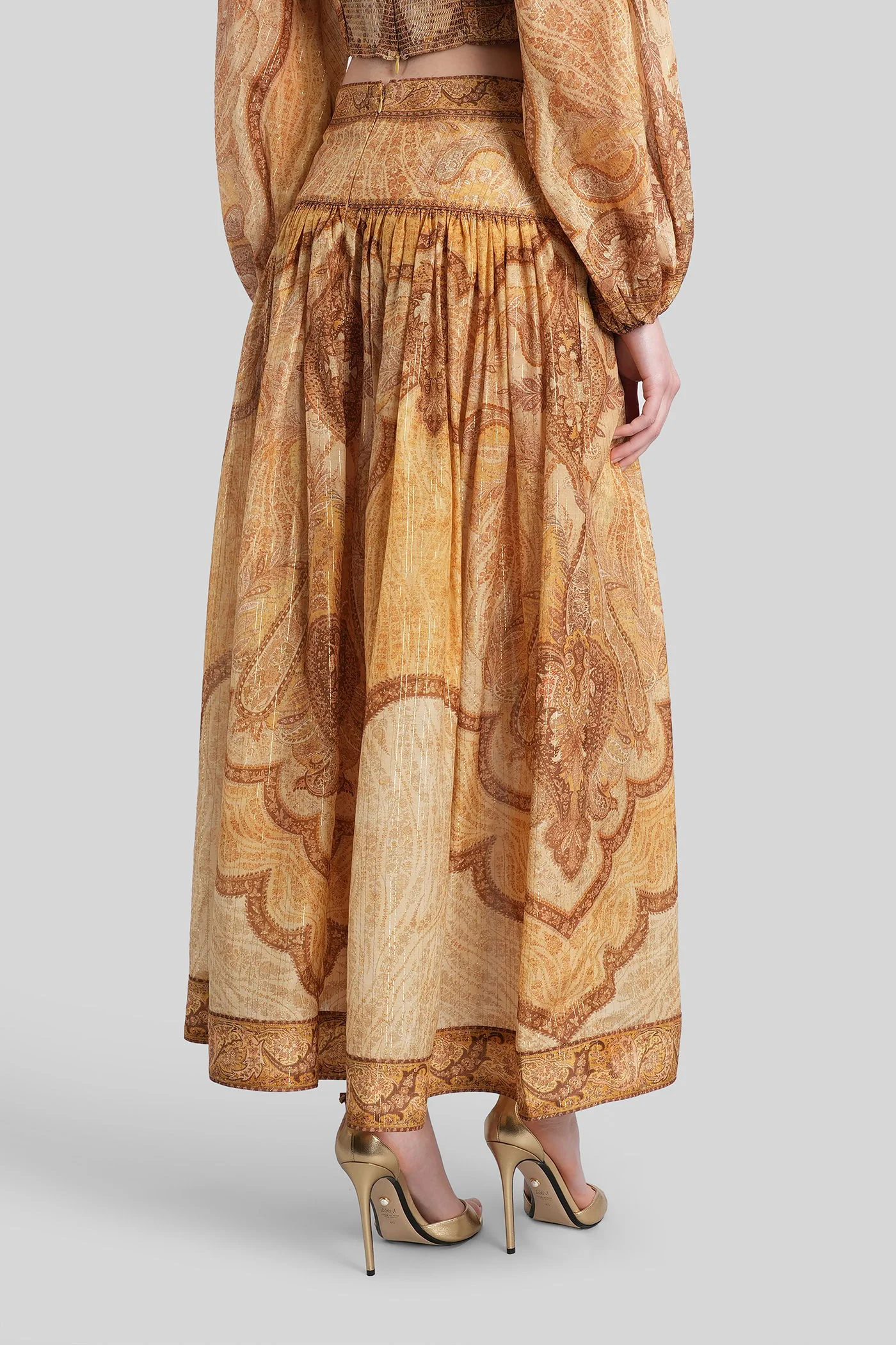 Skirt in beige cotton - Image 3