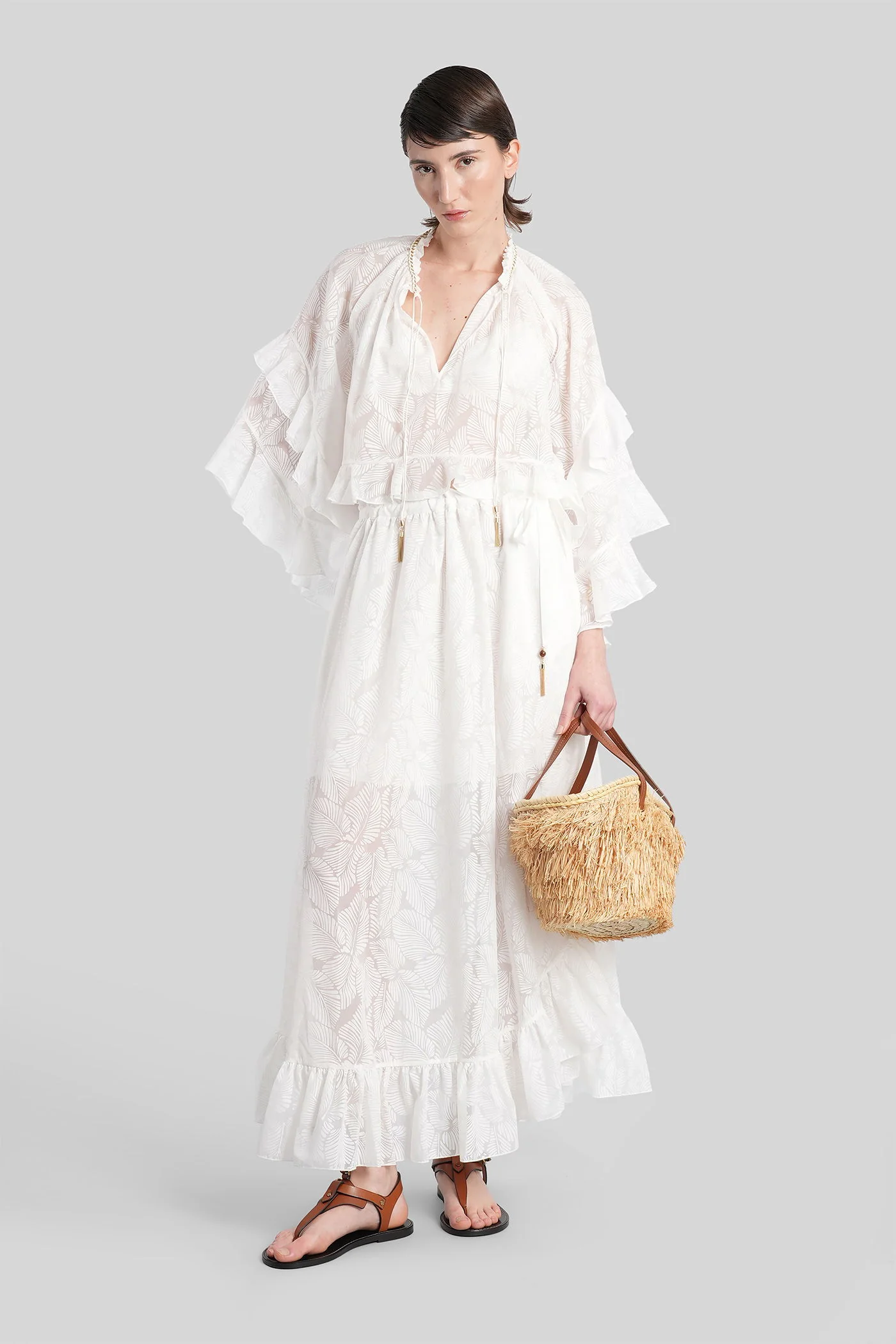 Skirt in white cotton - Image 2