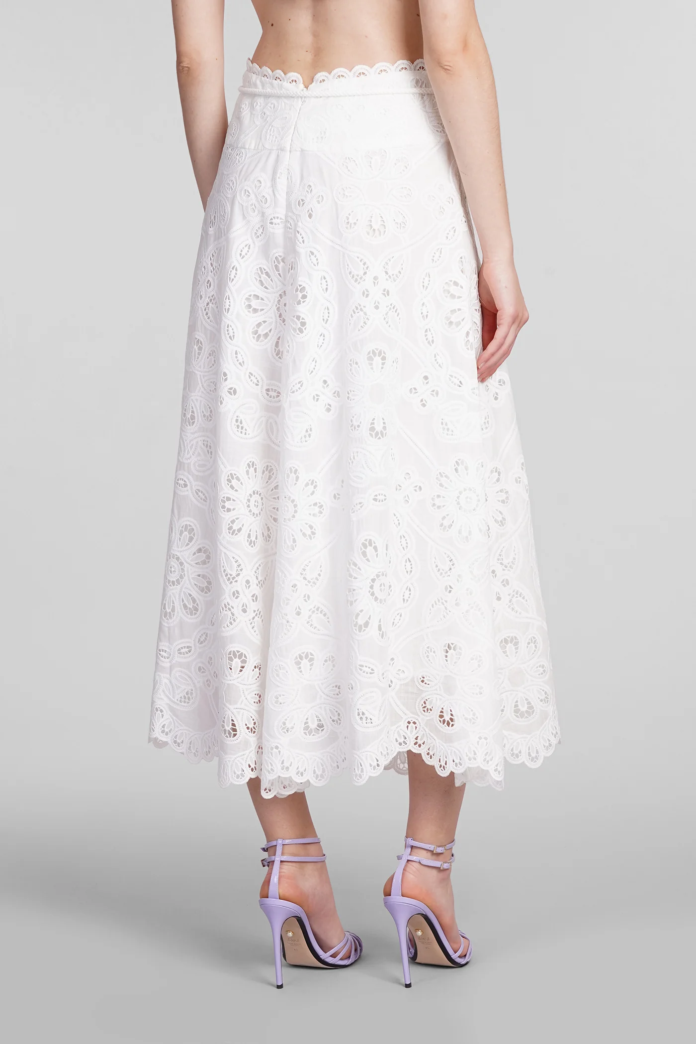 Skirt in white cotton - Image 3