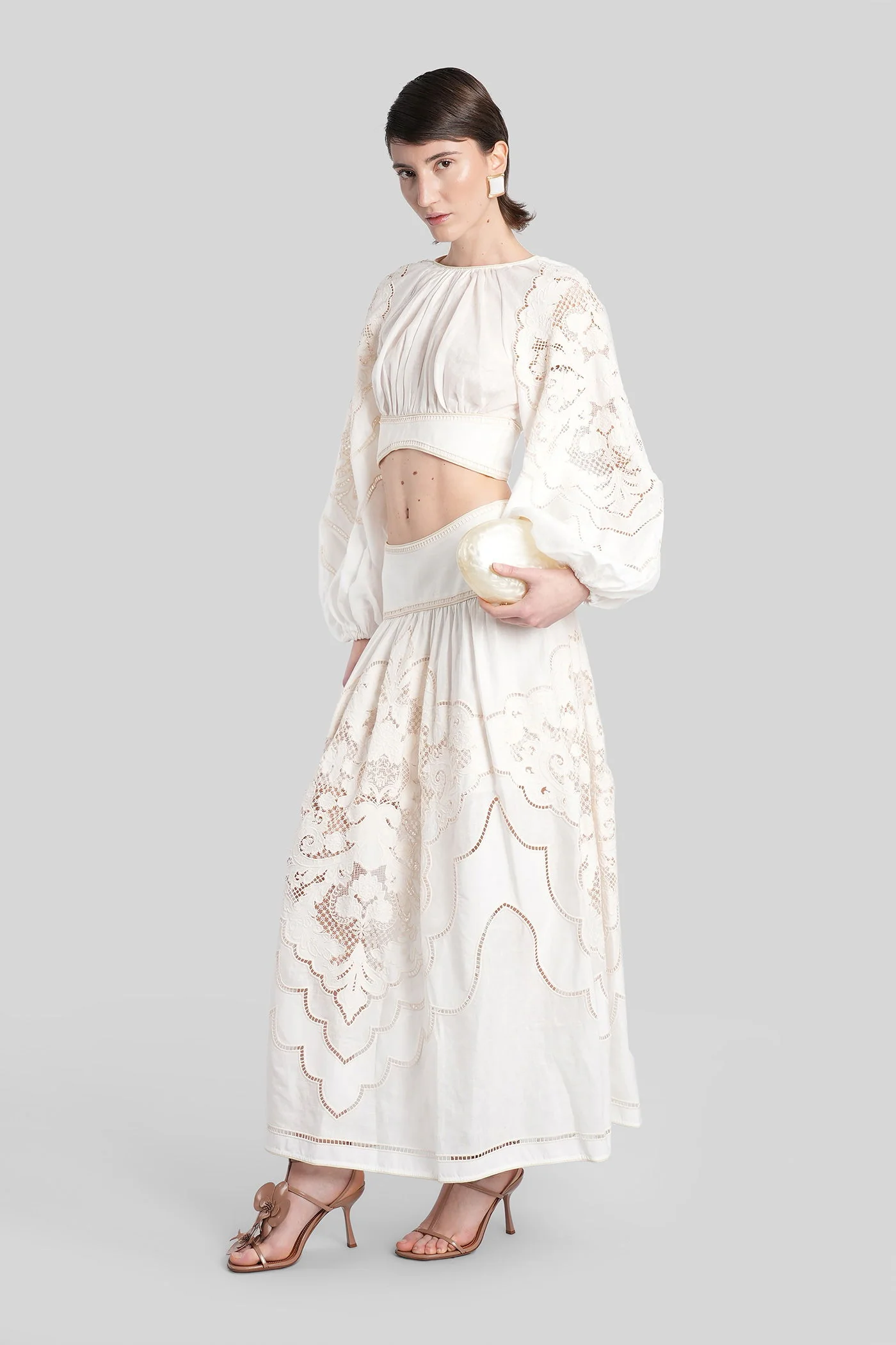 Skirt in white linen - Image 2