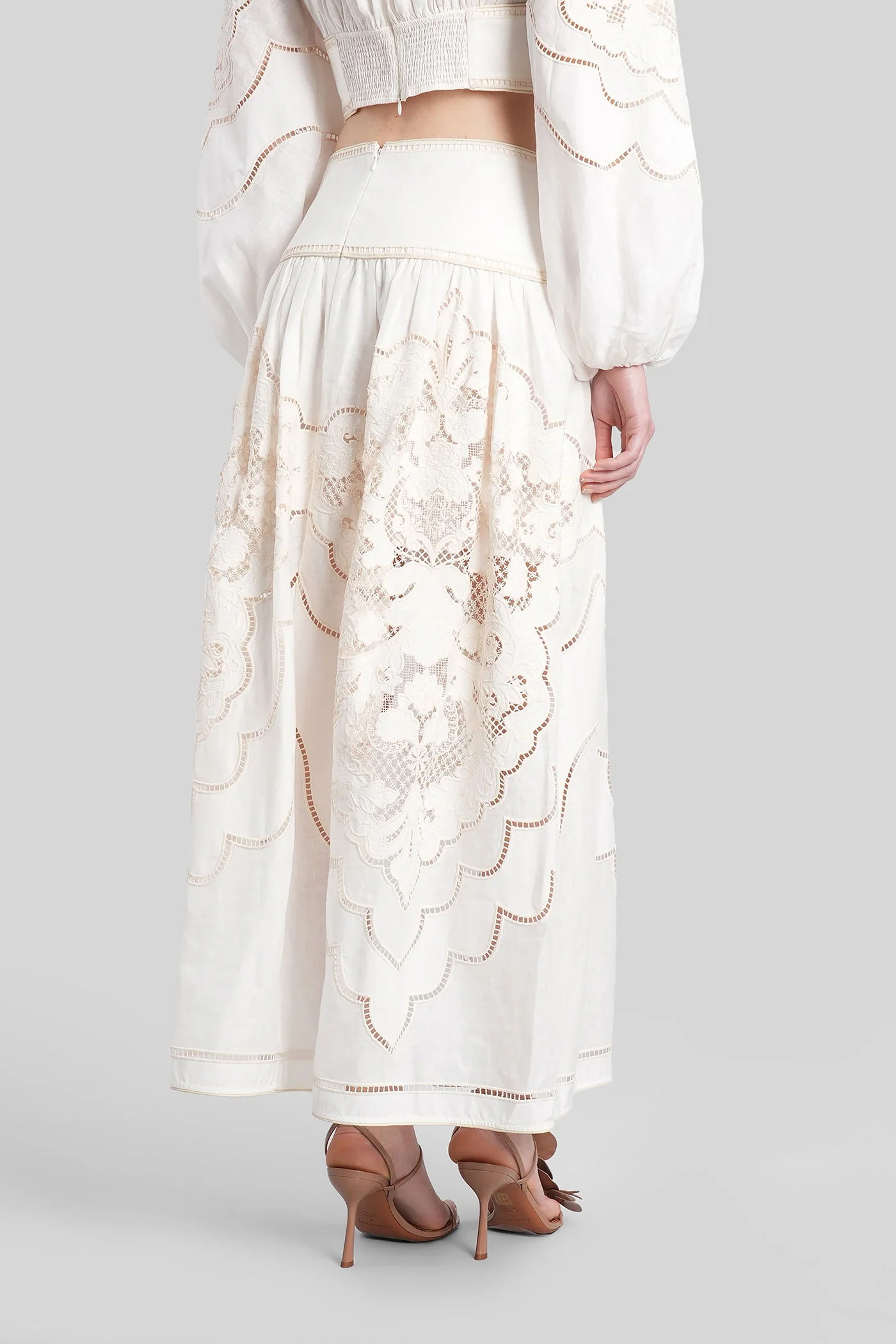 Skirt in white linen - Image 3