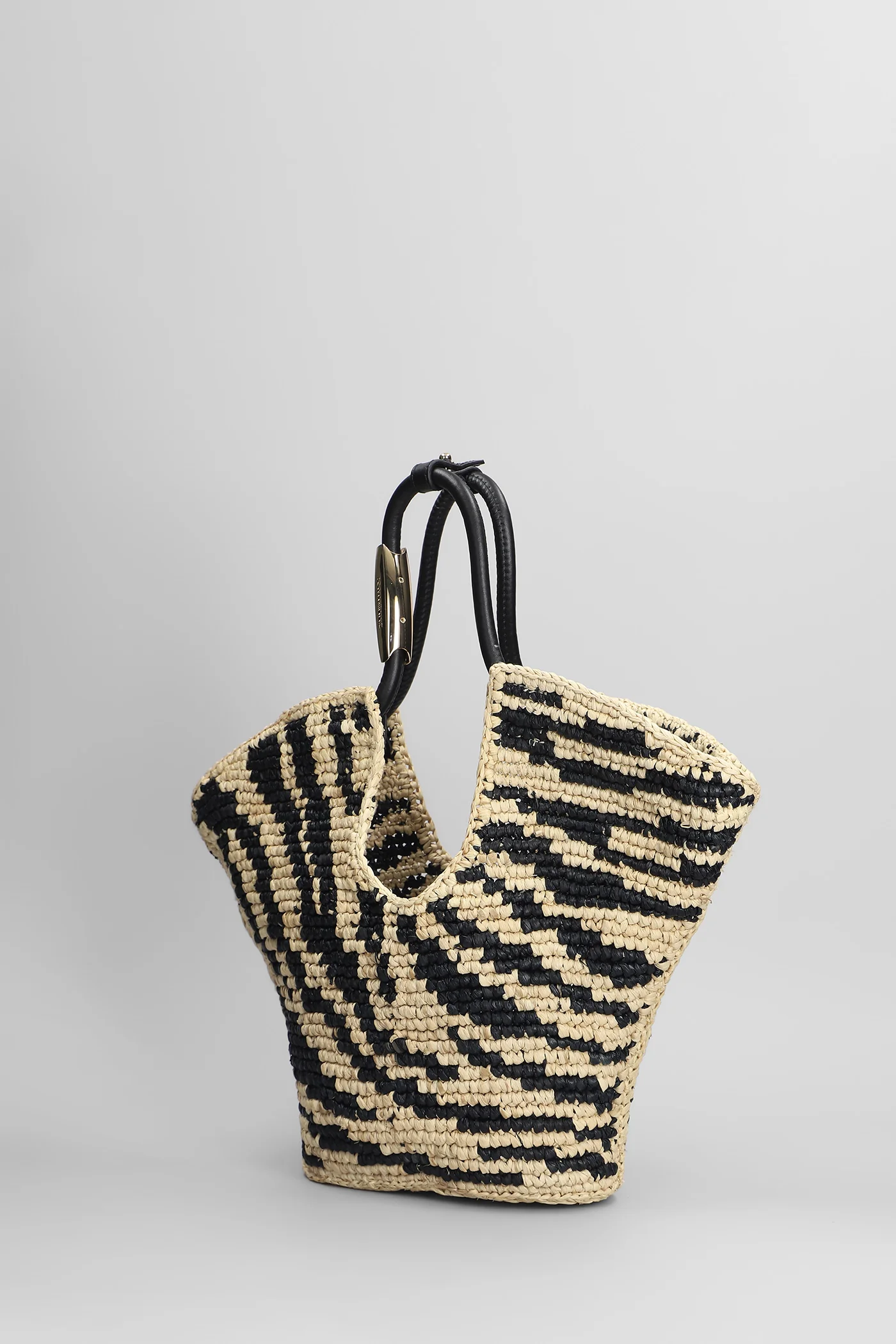Tote in beige raffia - Image 2