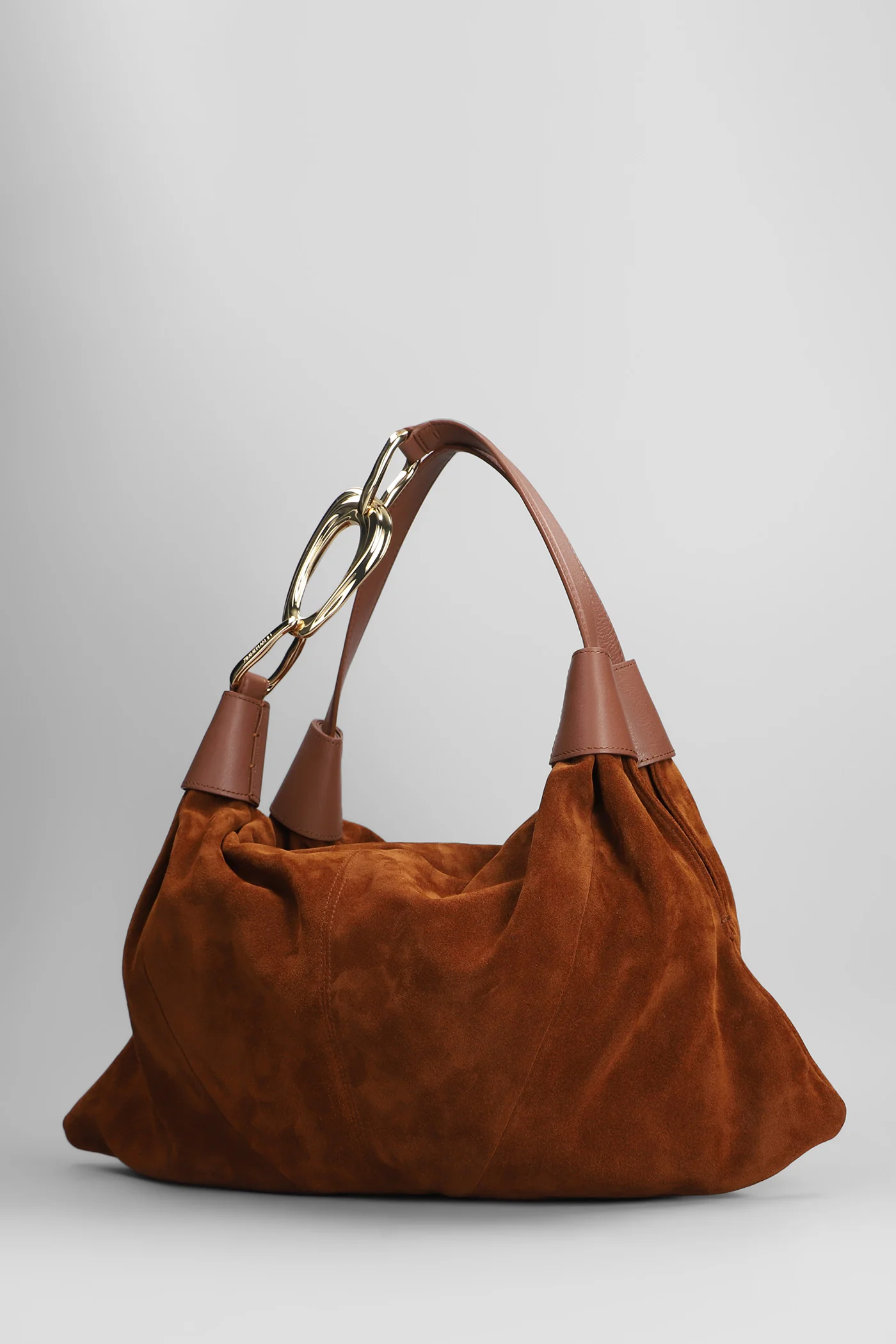 Trampoline small Shoulder bag in leather color suede - Image 2