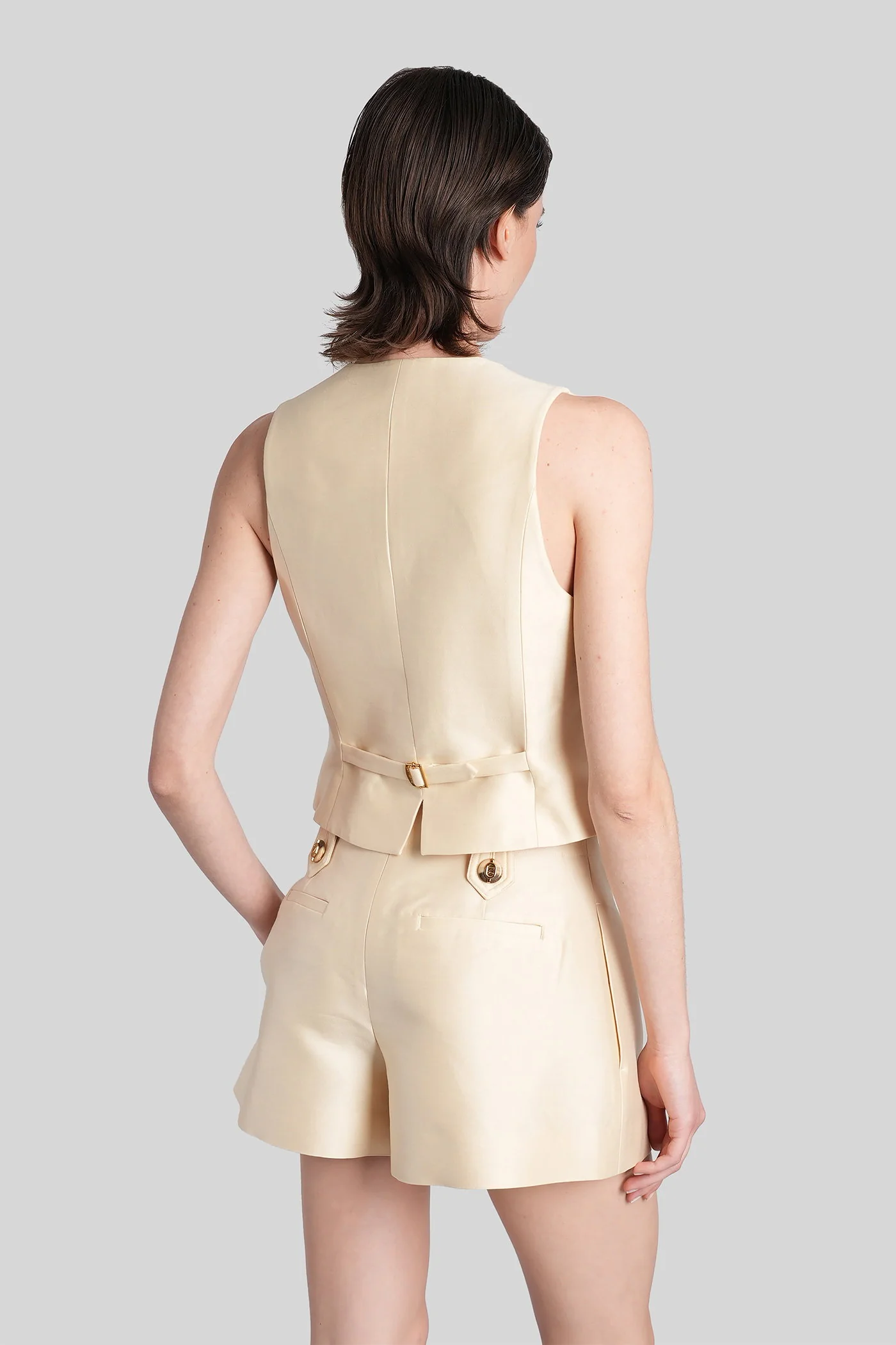 Vest in beige wool - Image 3